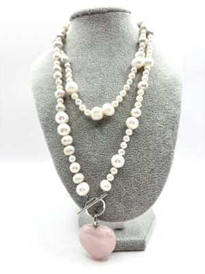 Naszyjnik personalizowany z naturalnych pereł lub kamieni – tworzony na zamówienie