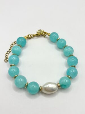 Bransoletka Marine Harmony - Amazonit, Perła